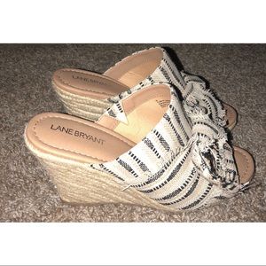 Lane Bryant Slide Espadrille Wedge Size 9W